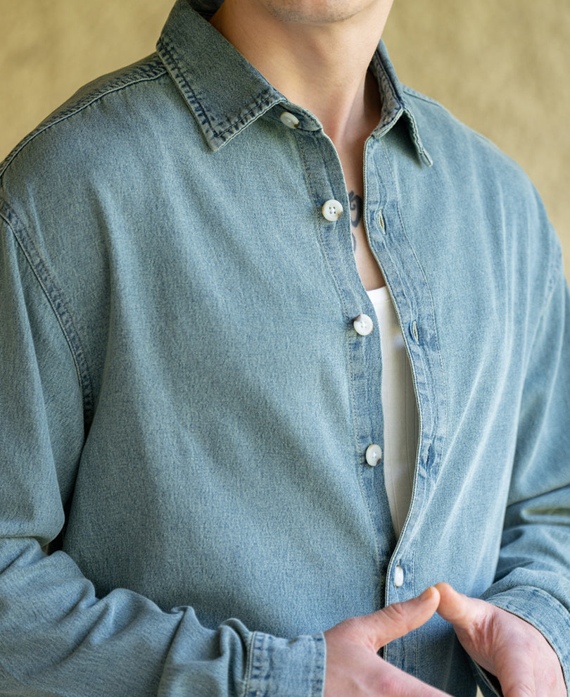 Tinted Blue Denim Shirt