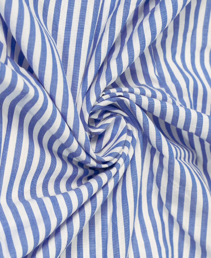 Blue Printed Striped Shirt
