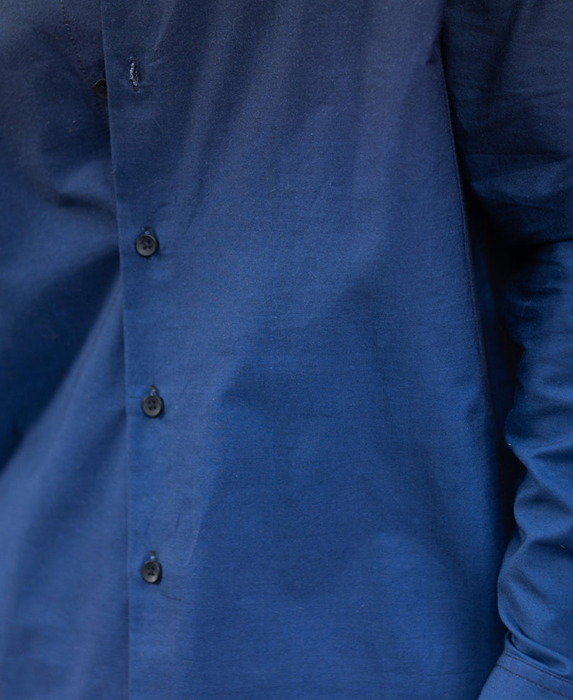 Dark Navy Ombre Print Shirt.