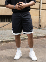 Black Mesh Basketball Short.