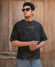 Black Washed Graphic T-Shirt 100% Cotton