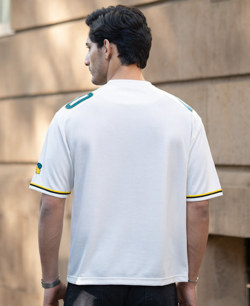 Off White Oversized Jersey T-Shirt.