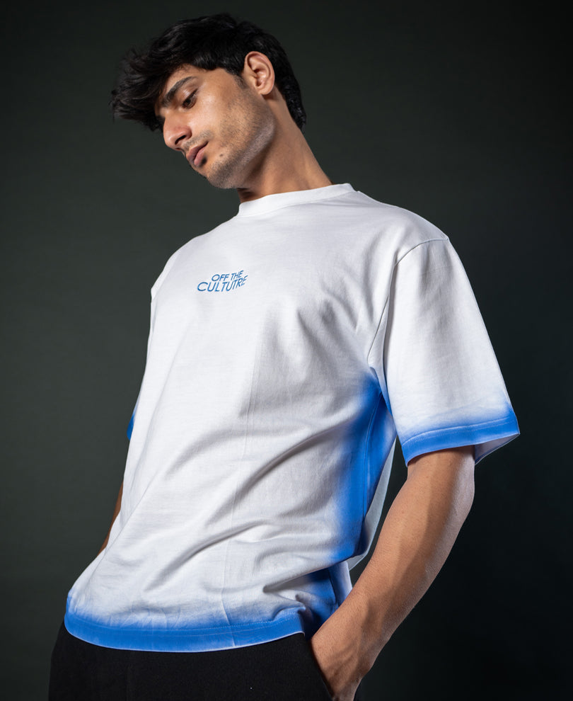 White Sprayed Oversize T-Shirt.