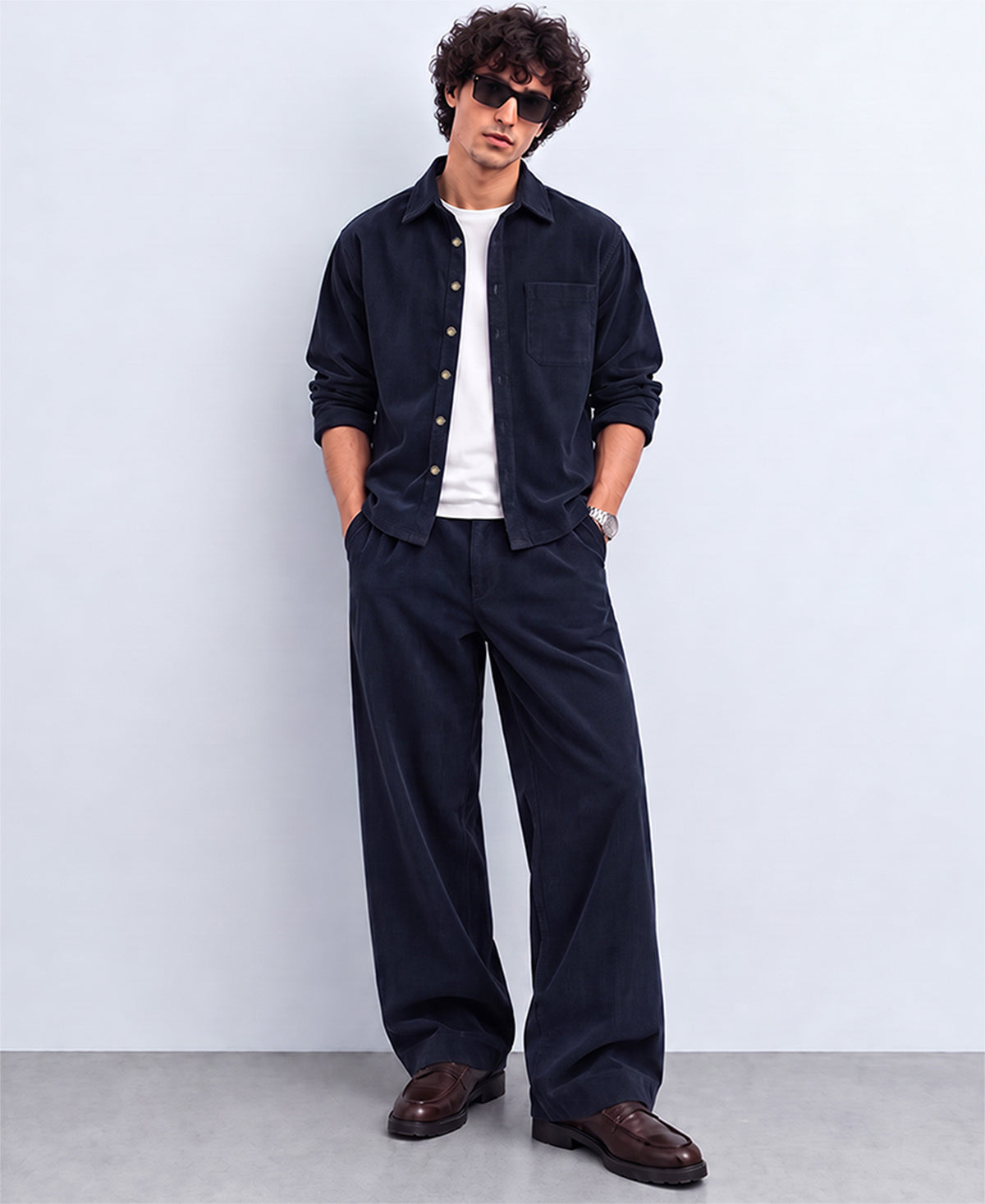 Navy Corduroy Cord Set