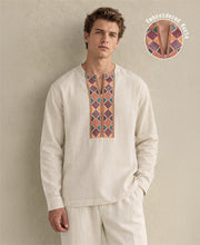 Natural Embroidered Kurta