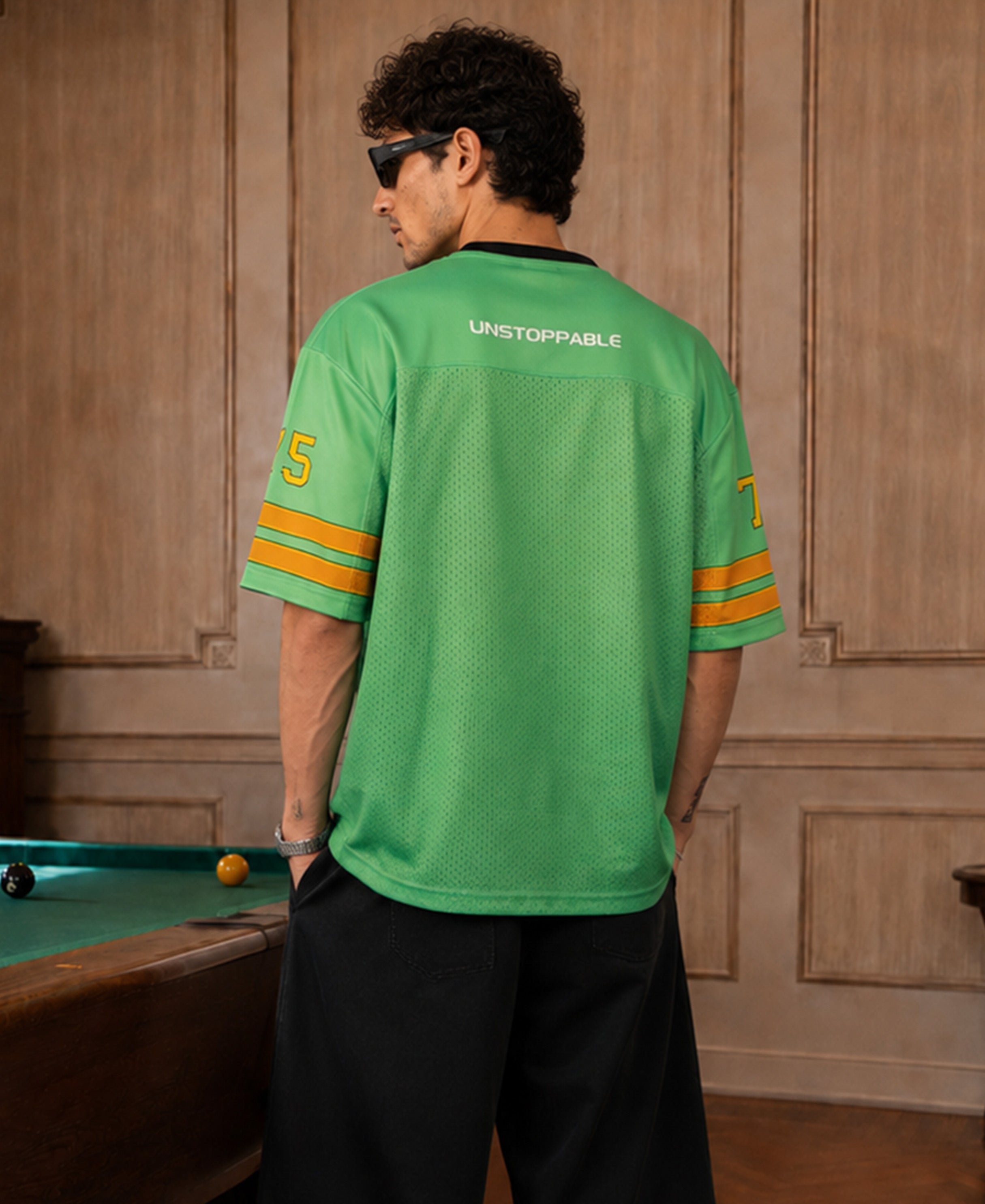 Green Character Print Jersey T-Shirt