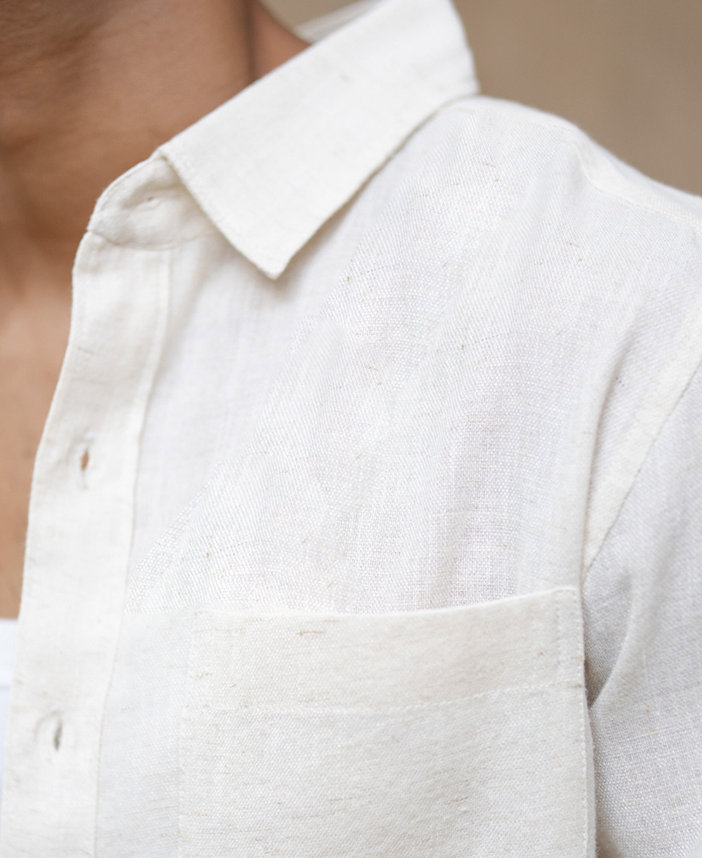 Beige Linen Shirt