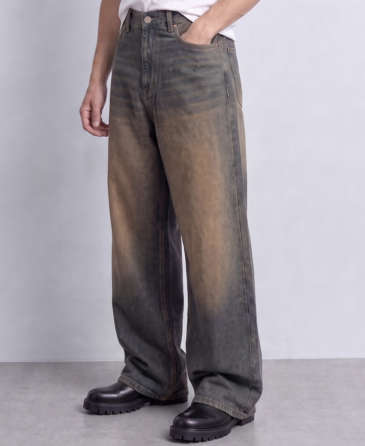Vintage Blue Washed Baggy Jeans