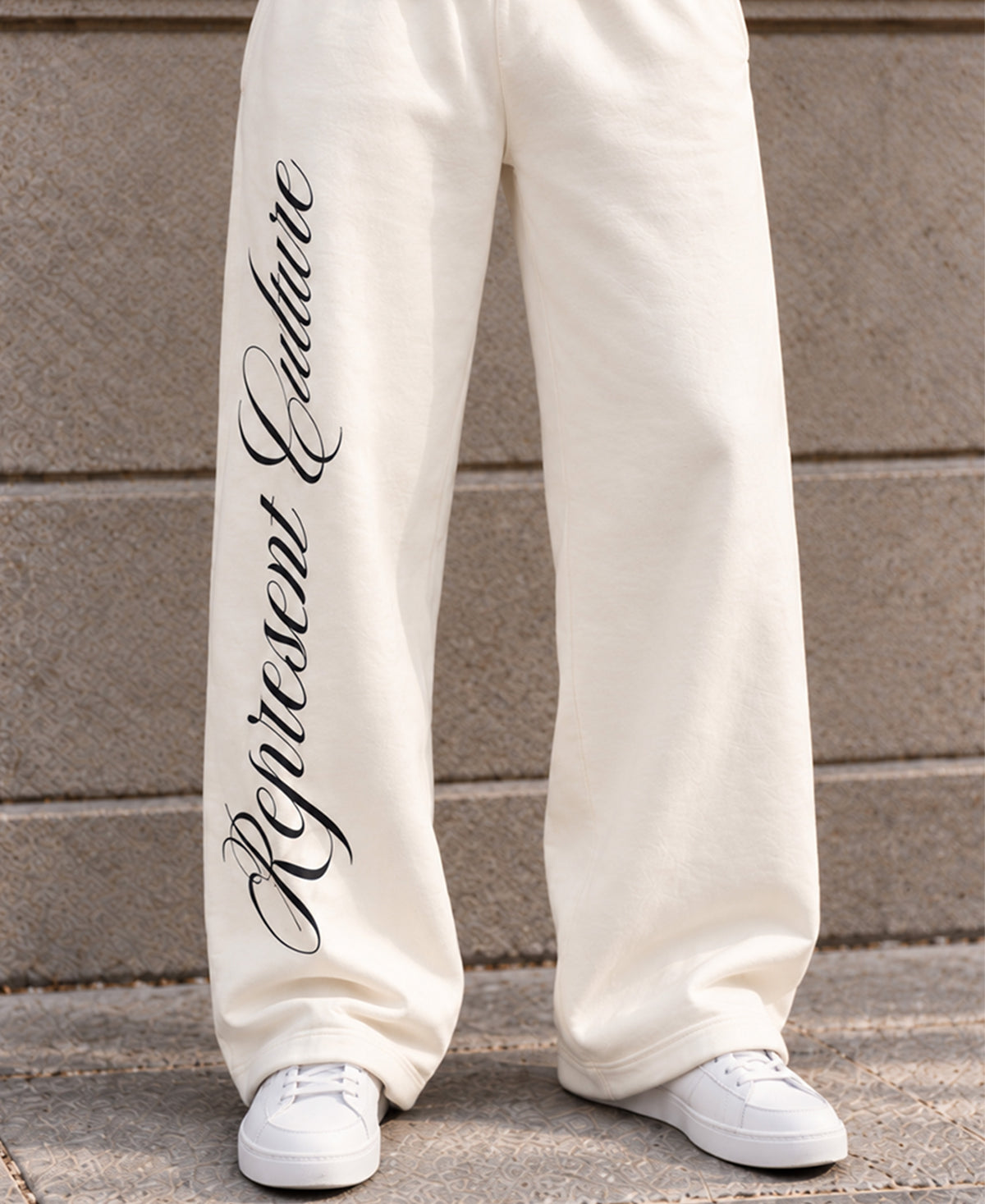 Cream Printed Cord Set