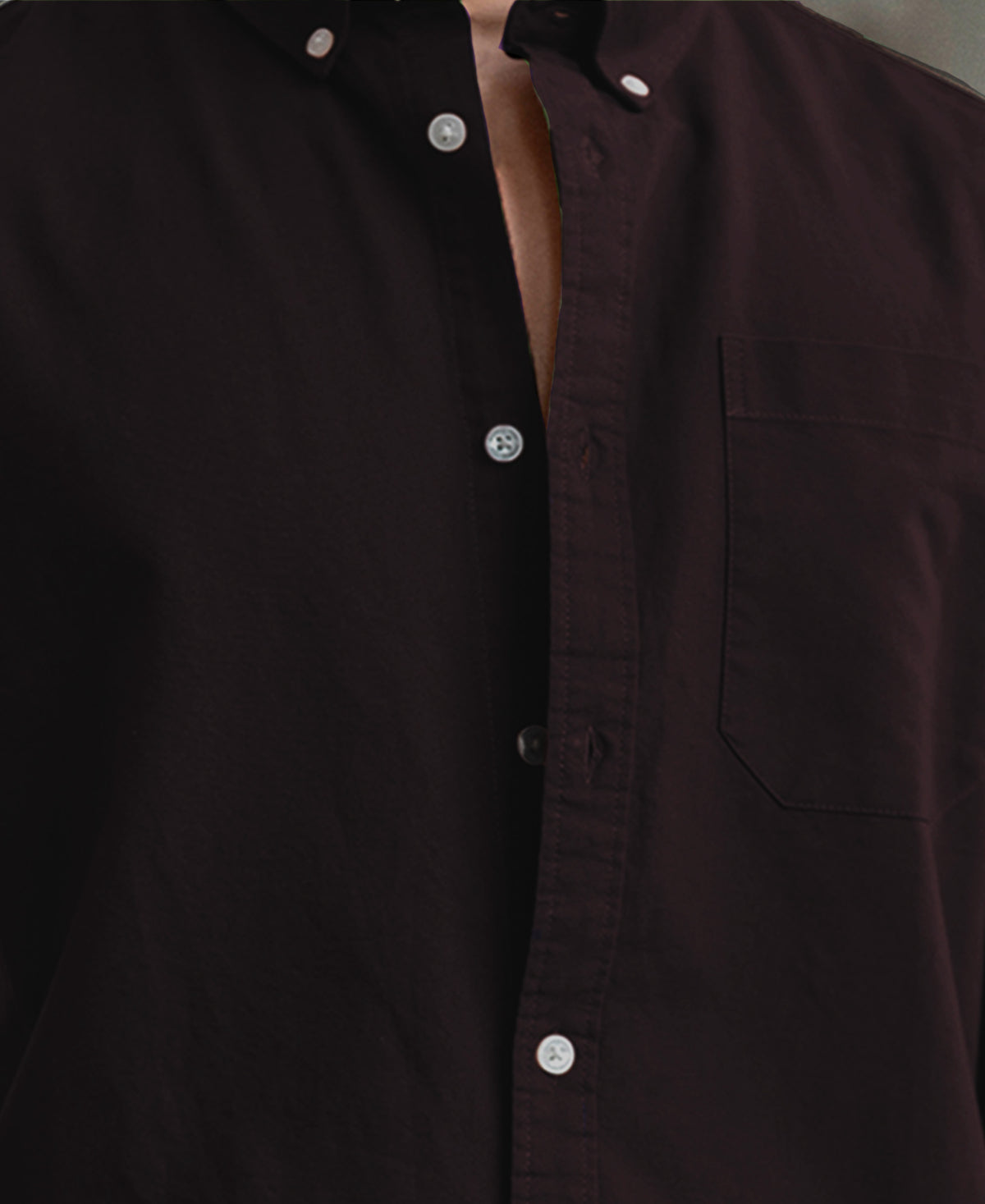 Wine Oxford Botton Down Shirt
