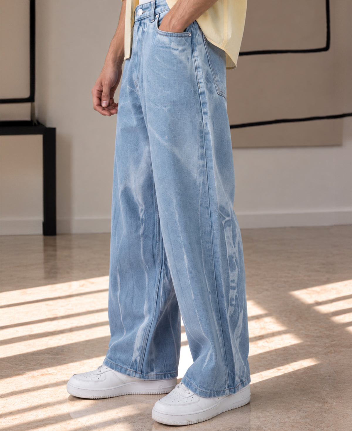 Light Blue Washed Baggy Jeans