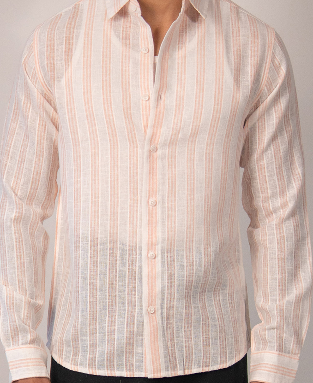 Coral Striped Shirt