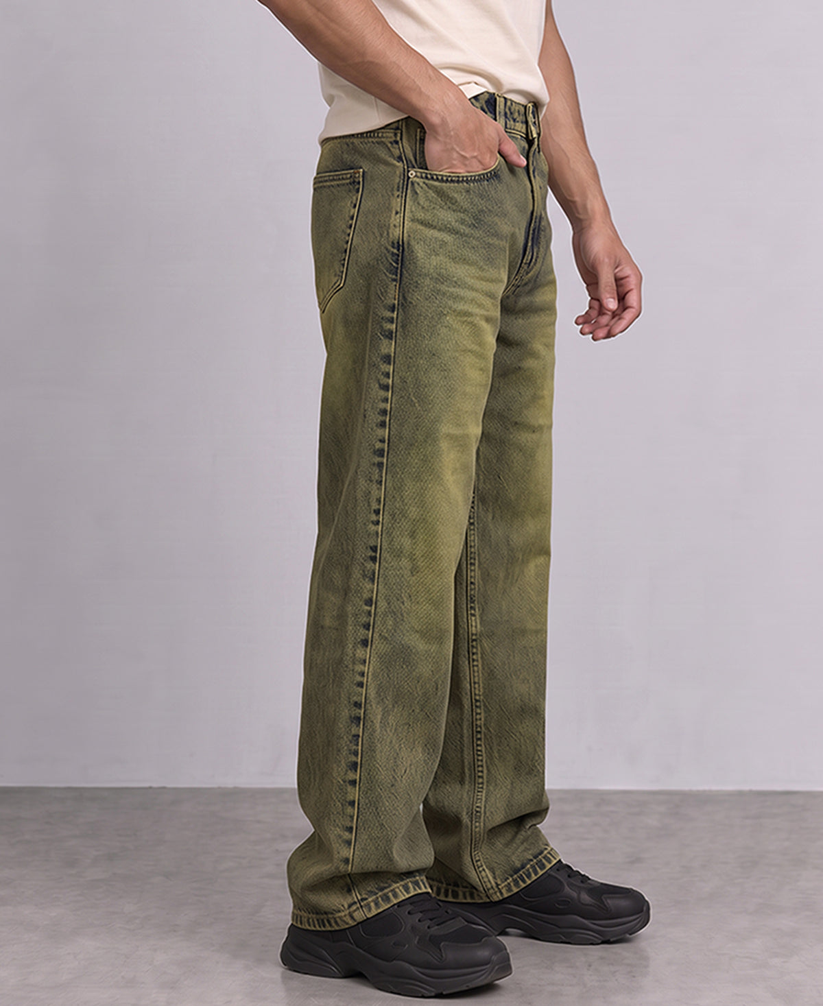 Dark Blue Tinted Baggy Jeans