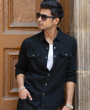Black Denim Overshirt