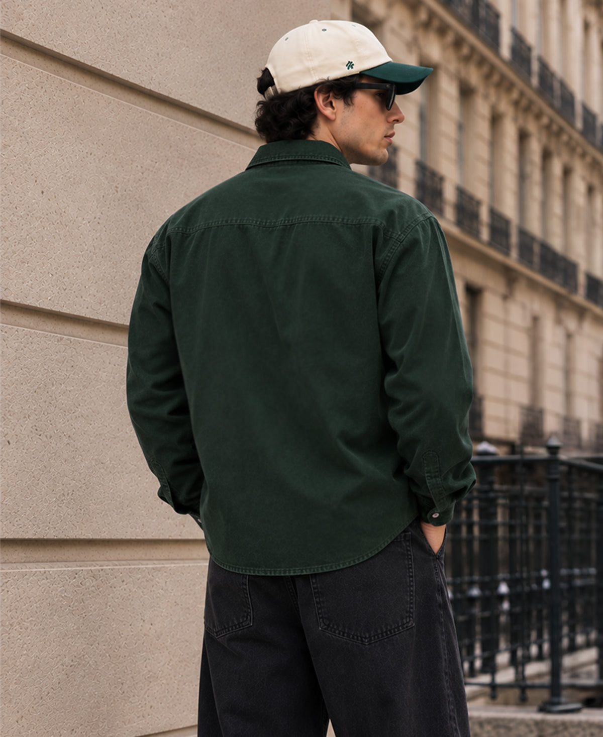 Pine Green Washed Twill Shirt