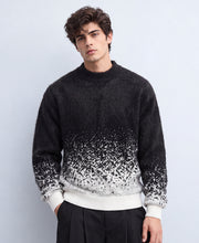 Black Ombre Jacquard Sweater