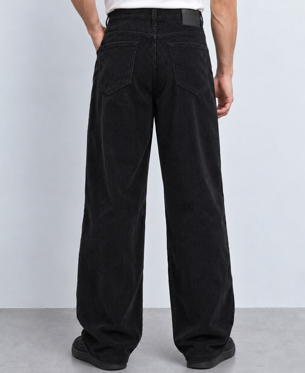 Black Corduroy Baggy Pants