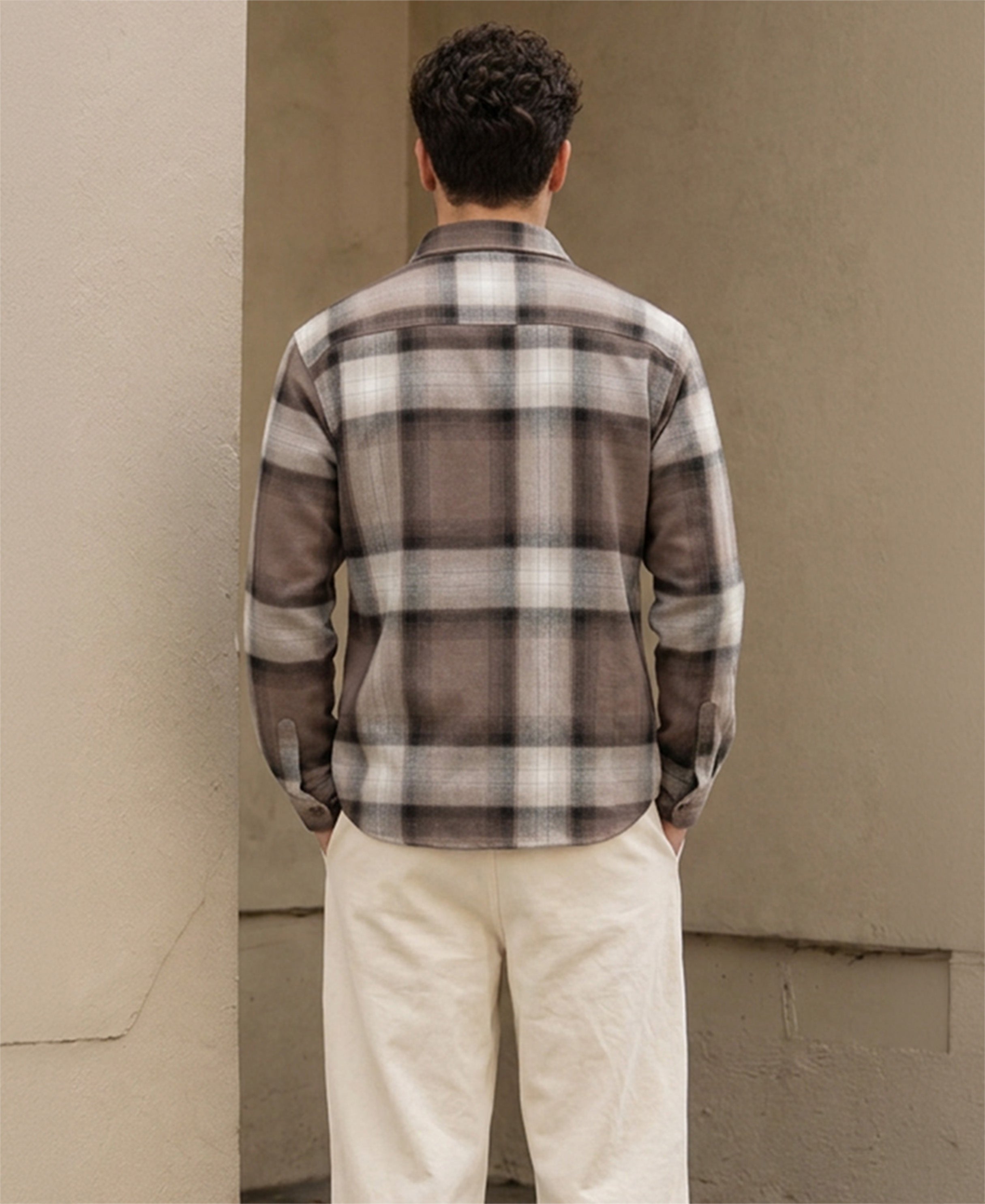 Light Brown Checks Shirt