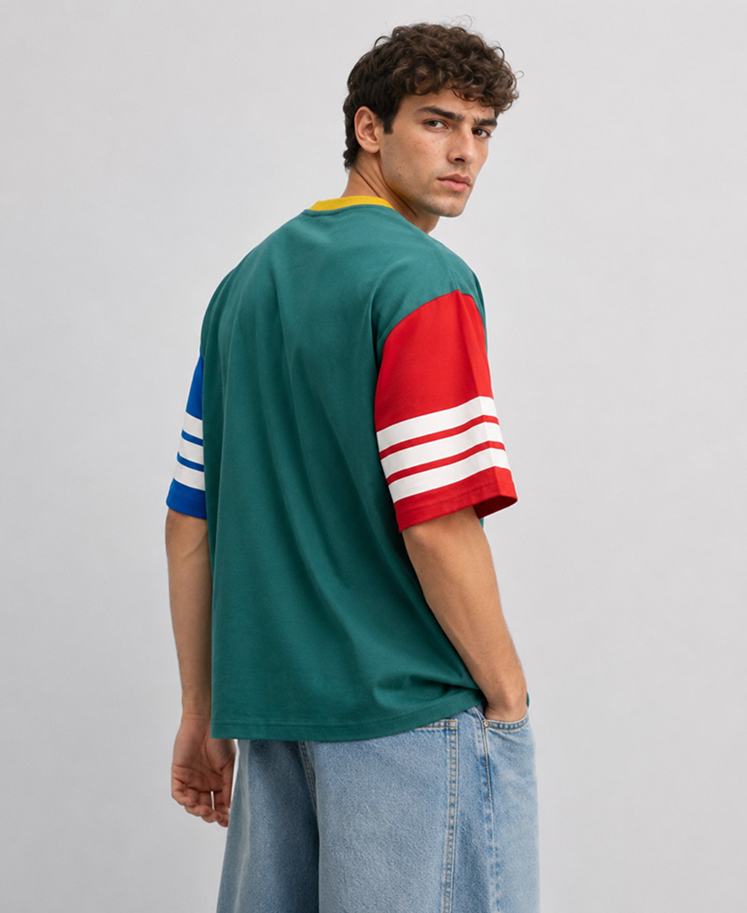 Colour Blocked Graphic T-Shirt