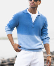 Blue Ombre Cotton T-Shirt.