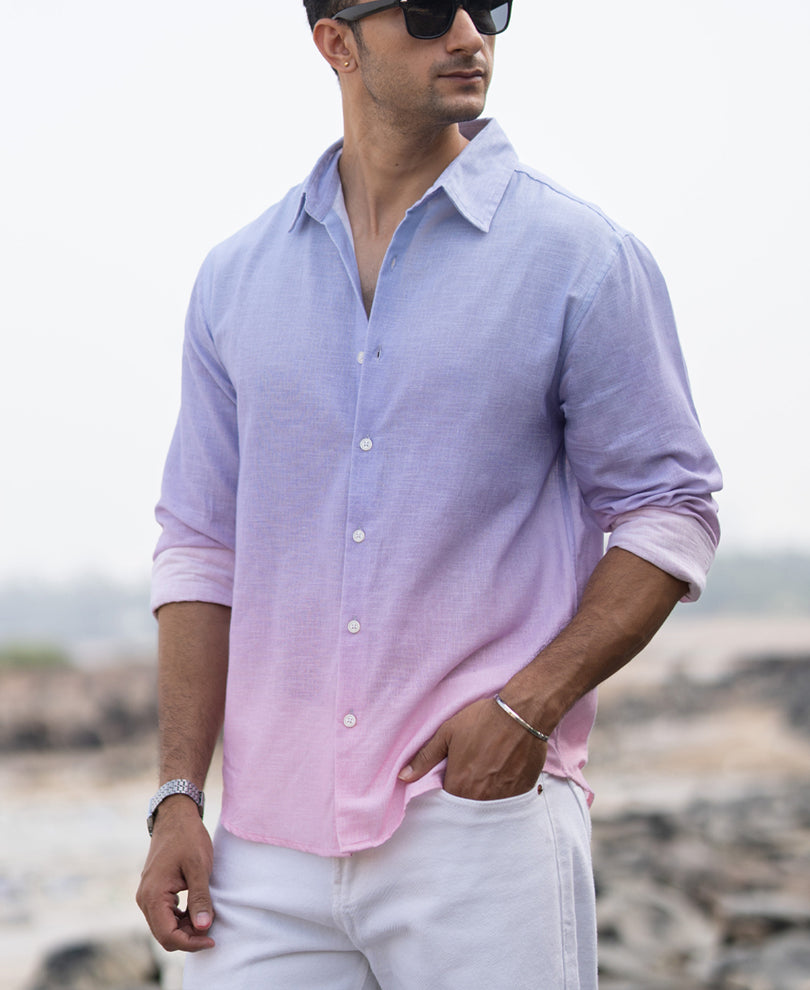 Lilac Ombre Print Shirt.