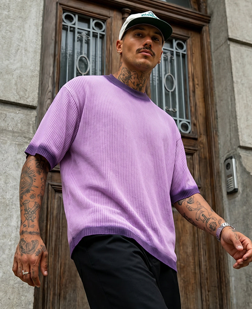 Lavender Sprayed Structure T-Shirt