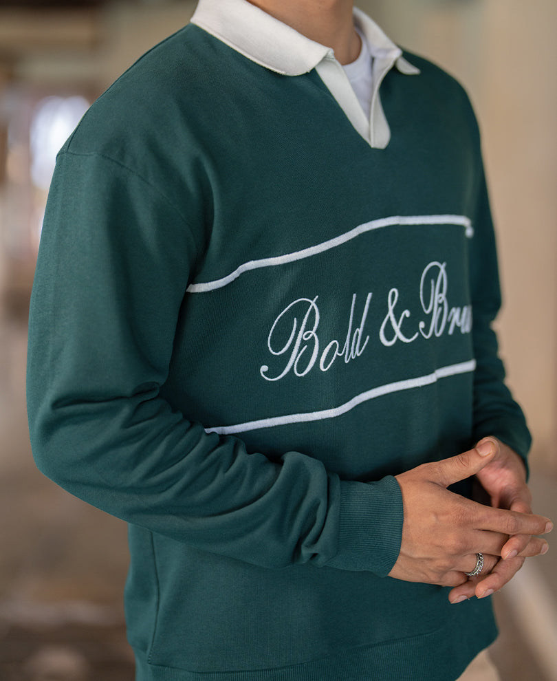 Pine Embroidered Sweatshirt 100% Cotton