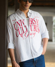 White Micro Checks Printed Shirt