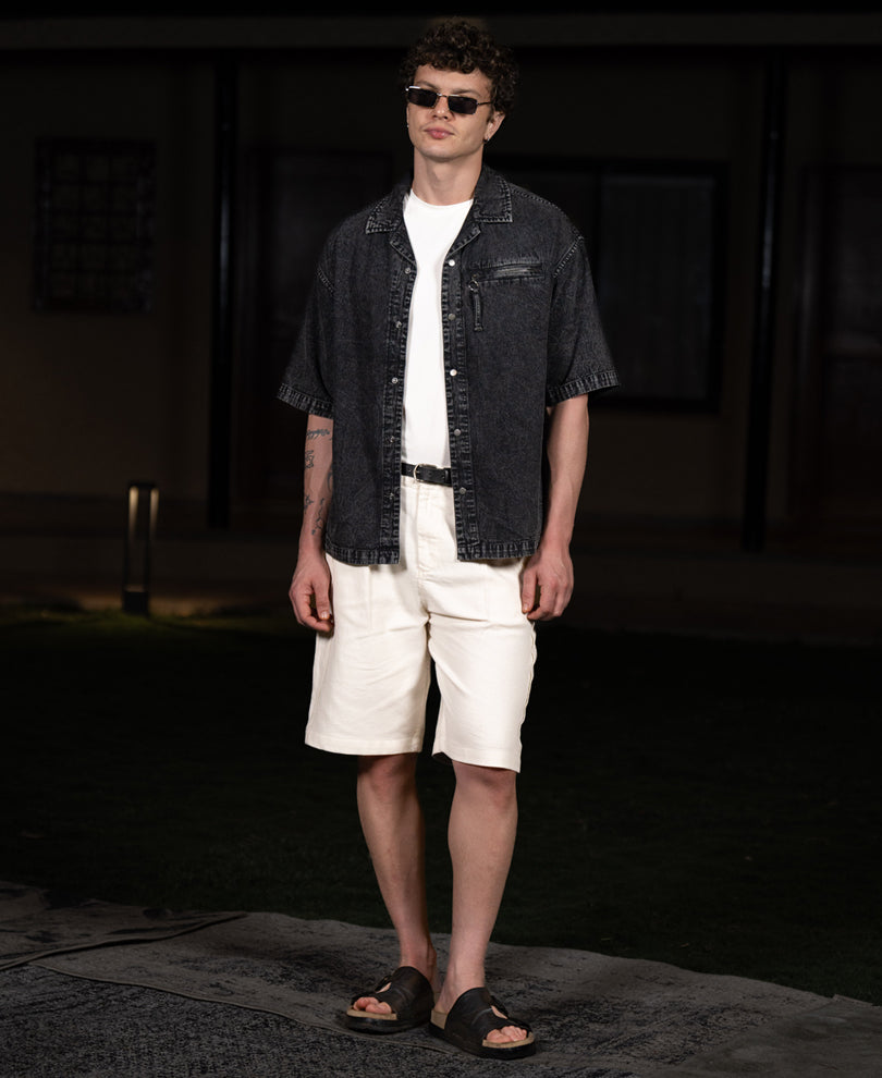 Charcoal Washed Denim Shirt