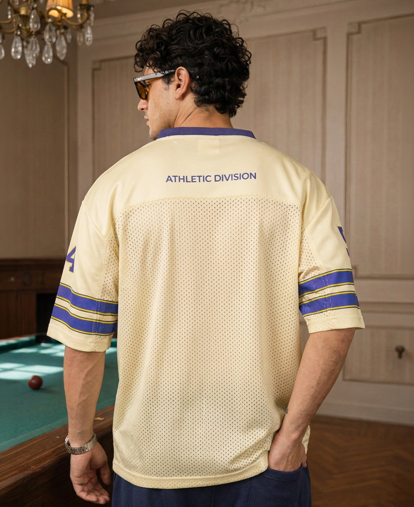 Cream Printed Jersey T-Shirt