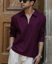 Wine Lightweight Structured Kurta Shirt.