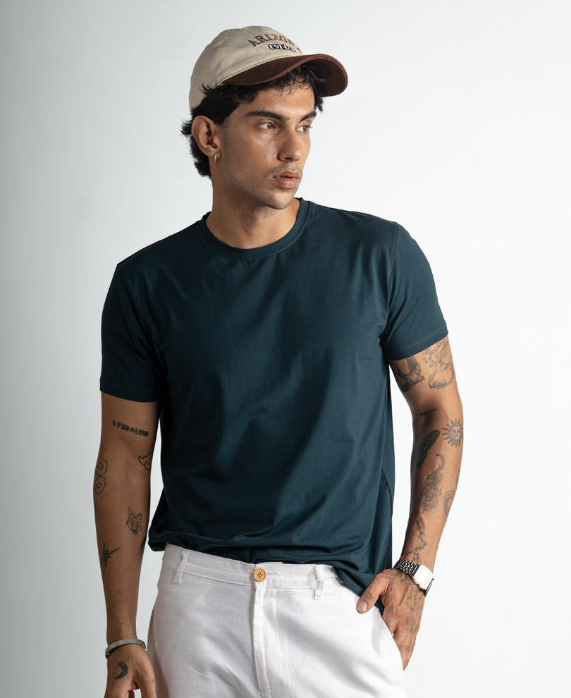 Teal Regular Fit Lightweight T-Shirt