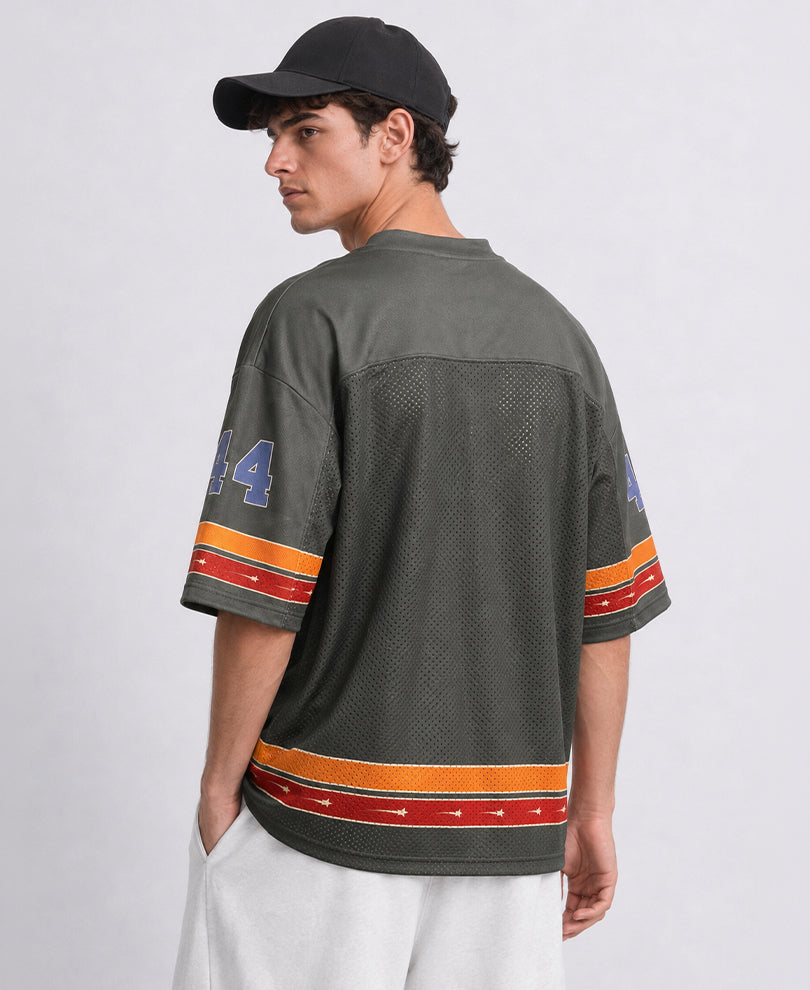 Grey Printed Jersey T-Shirt