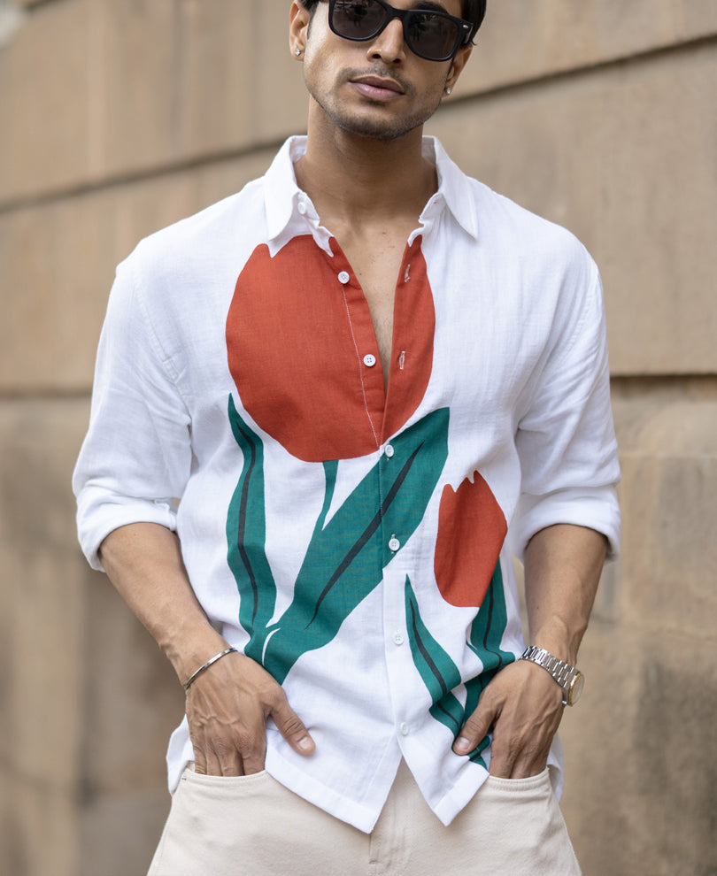 Tulip Print Lightweight Shirt.