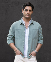 Pista Washed Structured Denim Shirt.