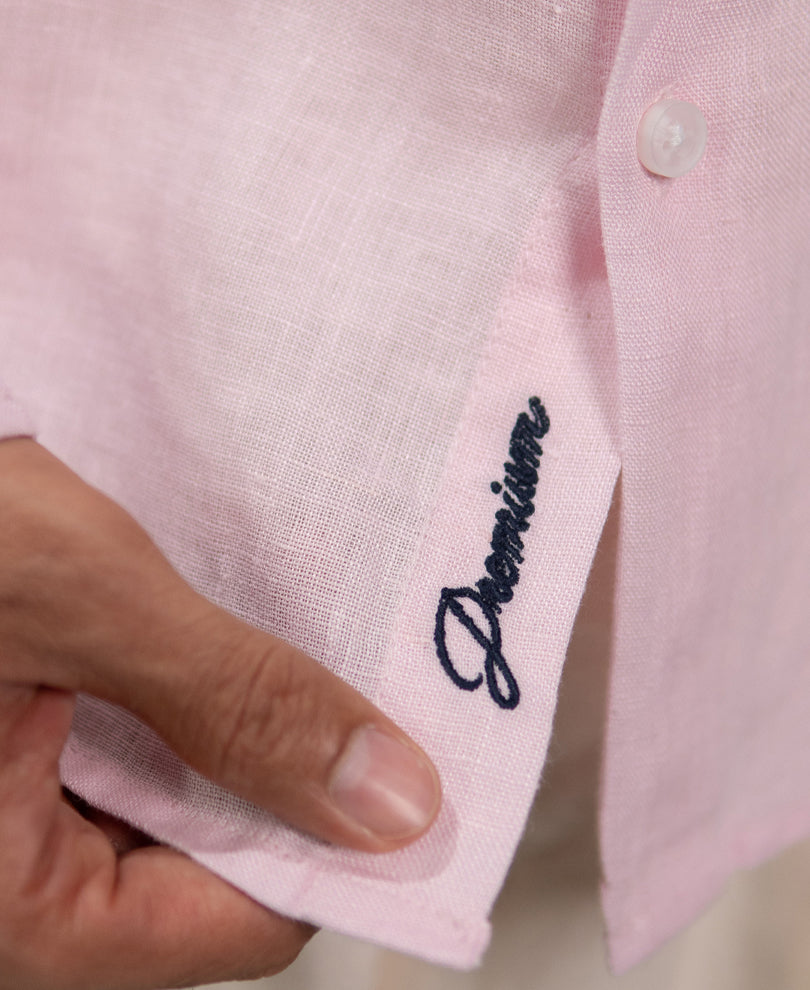 Light Pink 100% Linen Shirt