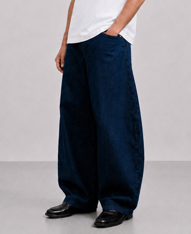 Basic Raw Wash Barrel Fit Denim