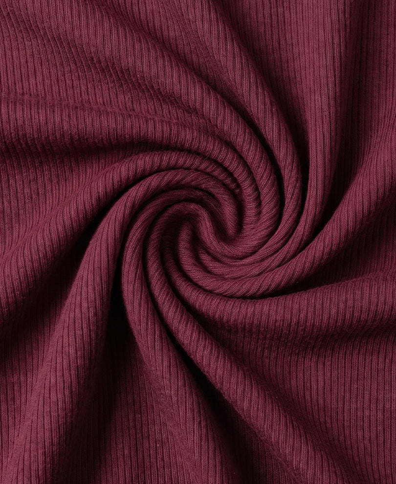 Wine Structured Knit Cord Set