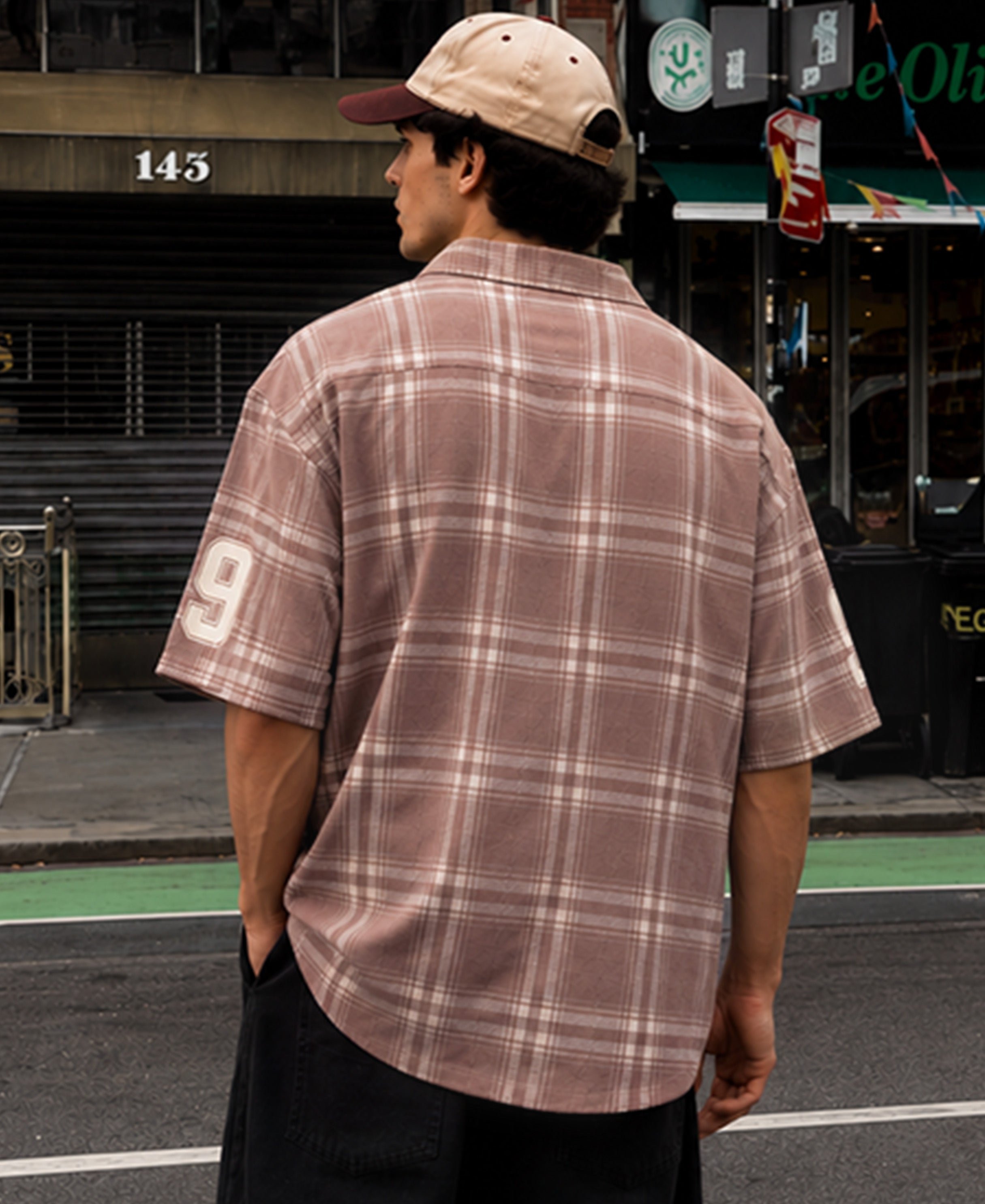 Light Brown Printed Checks Shirt 100% Cotton