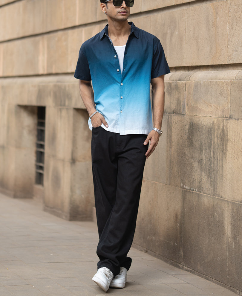 Dark Navy Ombre Shirt.