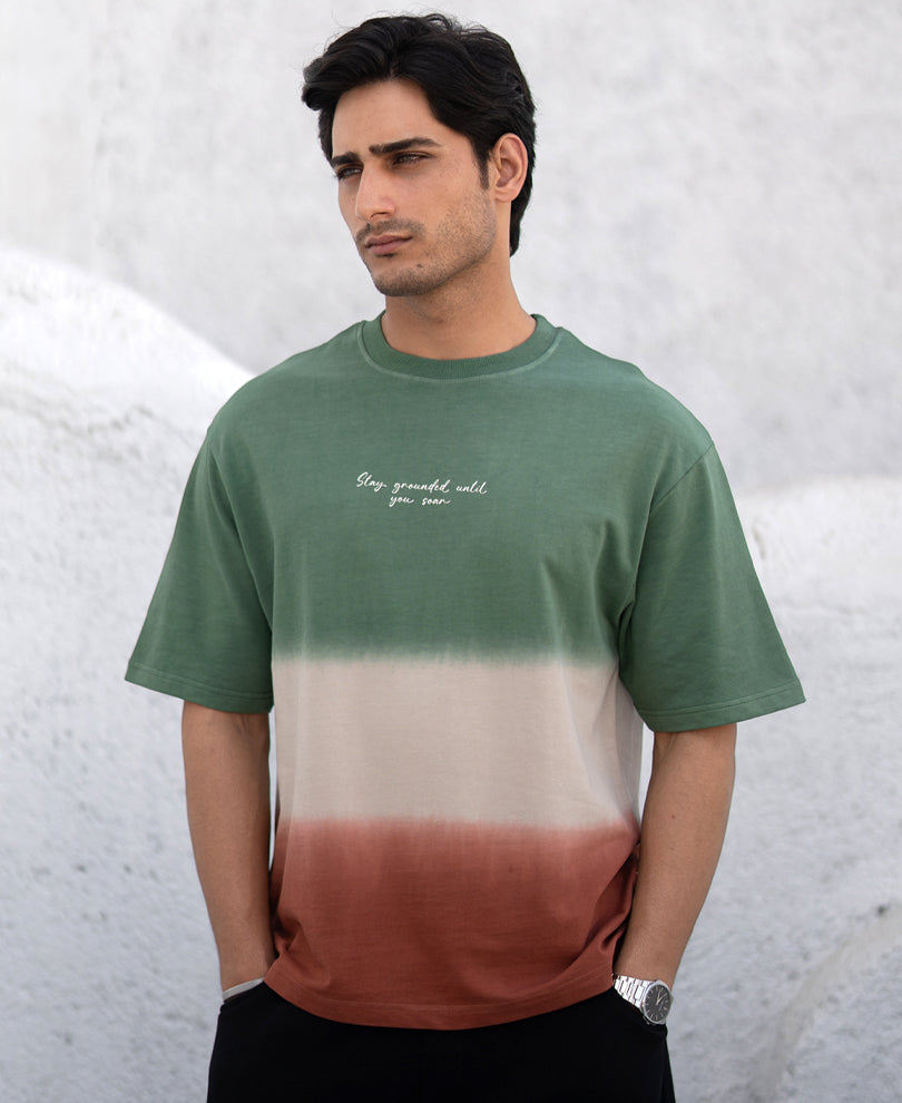 Green & Brown Ombre T-Shirt.