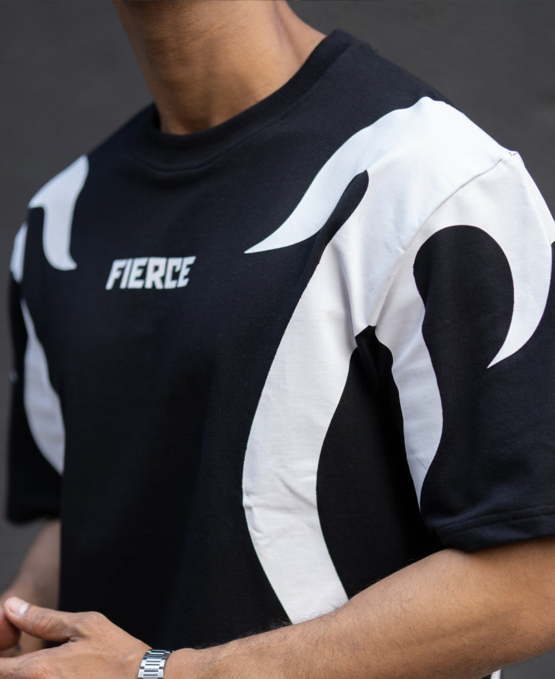 Black Graphic Oversized T-Shirt.