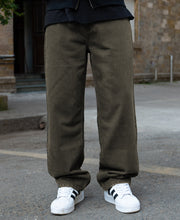 Dark Olive Washed Baggy Jeans