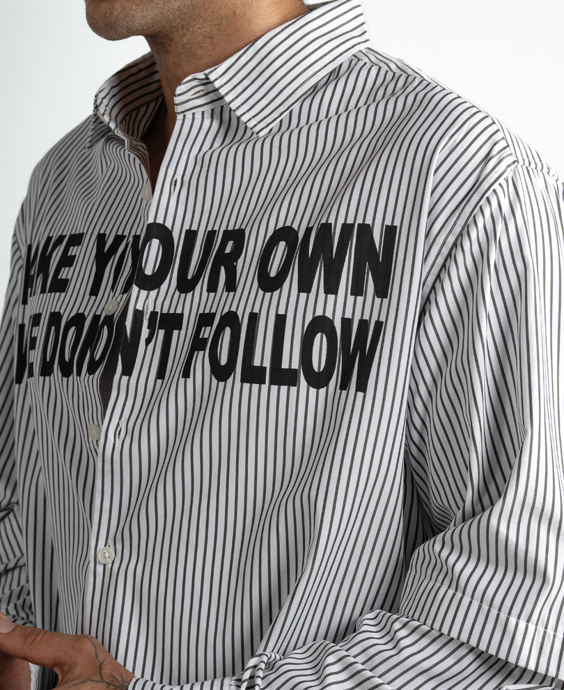 Black & White Printed Stripe Shirt