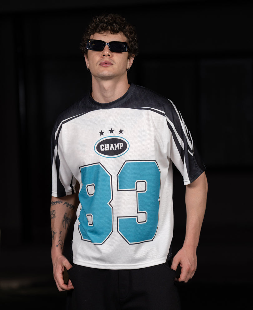 White Printed Jersey T-Shirt