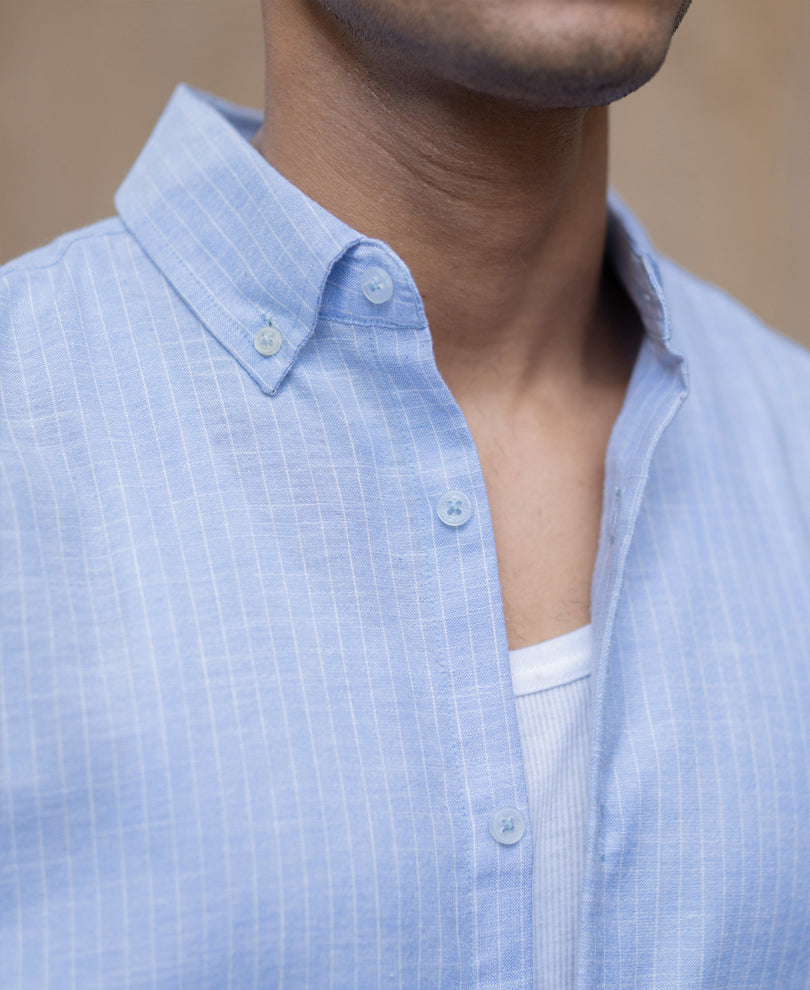 Light Blue Striped Shirt.