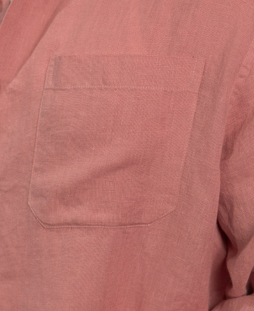 Dusty Pink 100% Linen Shirt