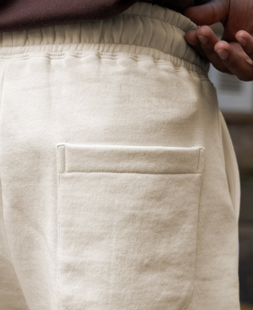 Cream Baggy Trackpant.