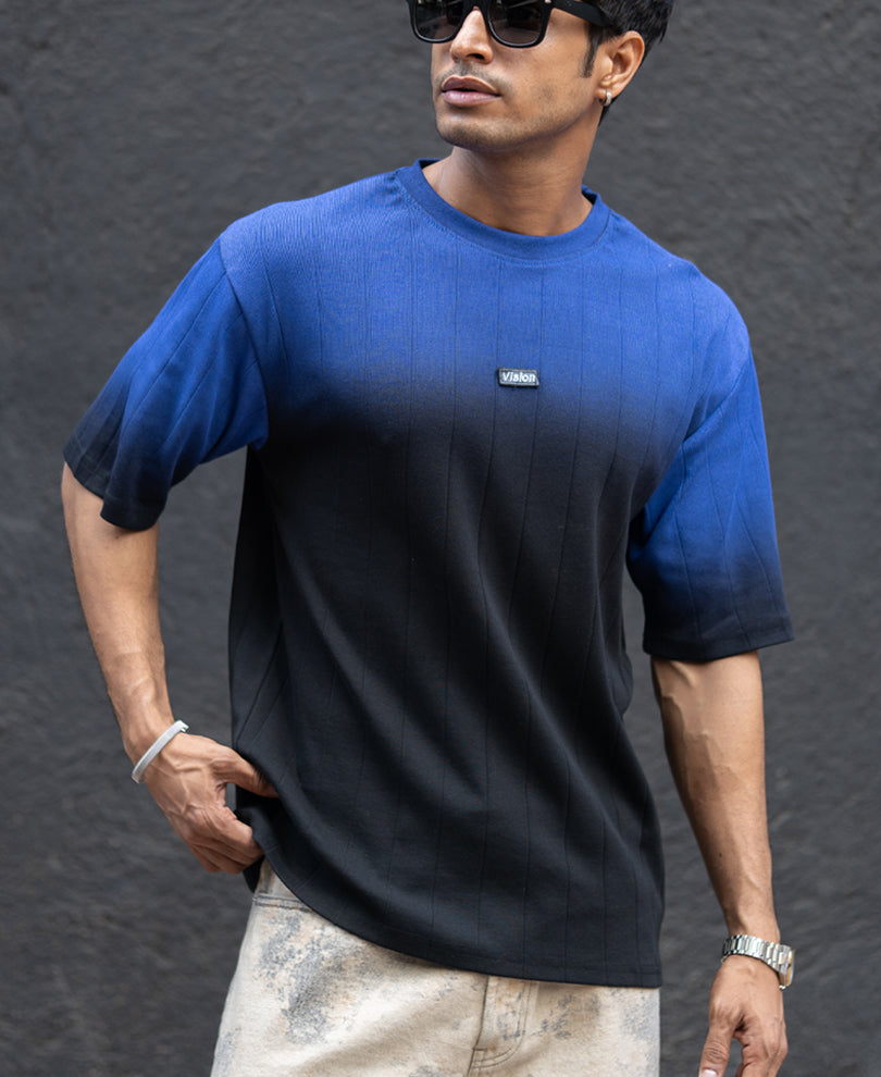Black Sprayed Structure T-Shirt.