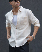 Off White Structure Stripe Shirt.